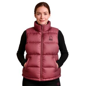 SIERRA DESIGNS Pink Puffer Puffy Vest Puffy Quick Change Climate Control Medium
